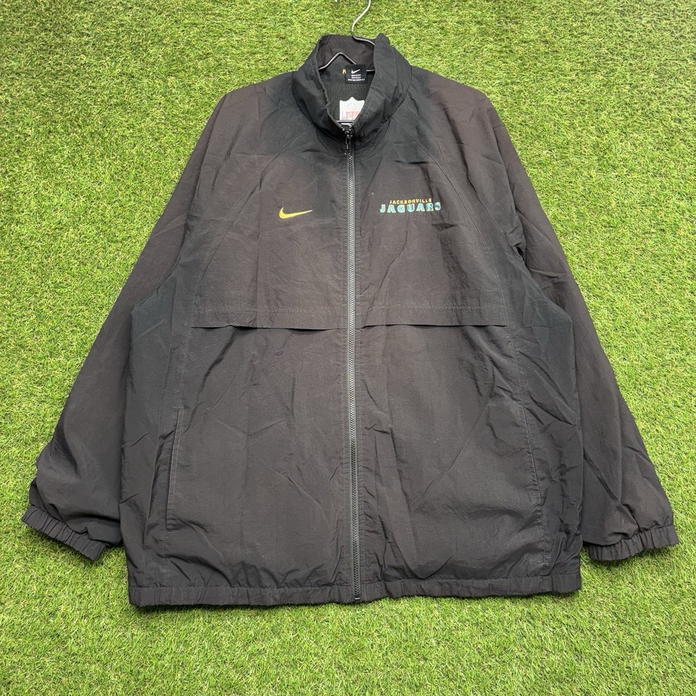 Vintage Nike Jacksonville Jaguars Jacket Mens XL Vented Windbreaker Zip Faded